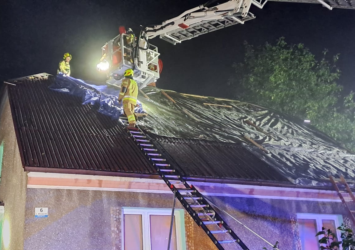 Potężna burza z gradem na terenie Gminy Wieprz